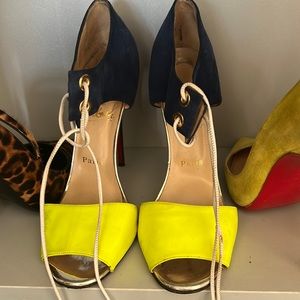 Louboutin two tone shoes